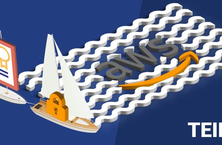 Illustration von zwei Segelbooten, einer Schleuse, einem Dokument und dem AWS-Logo auf Wellen. Text „TEIL 2” in der Ecke auf blauem Hintergrund.