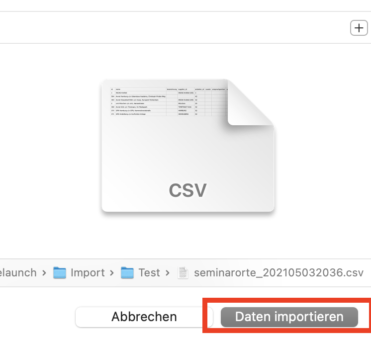 CSV Daten in Excel importieren