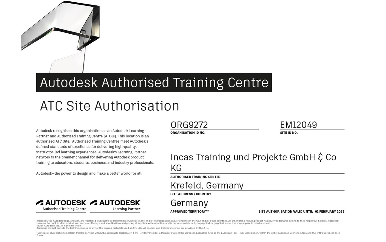 Autodesk Authorized Training Center 2024
