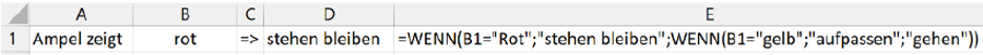 Wenn Dann Funktion - die Formel