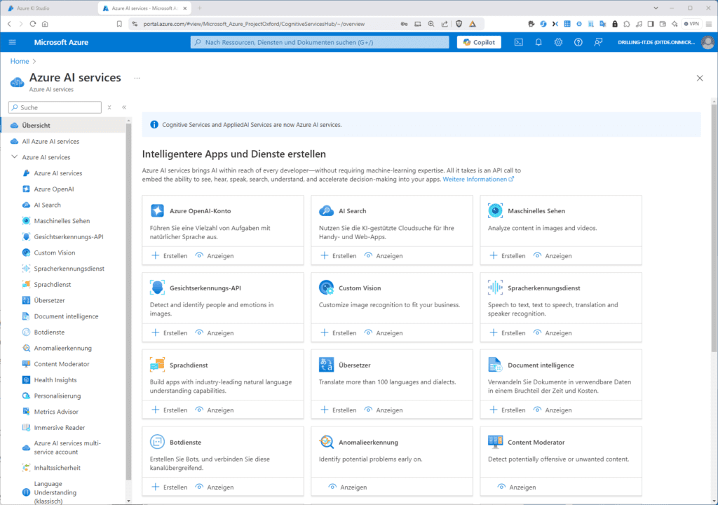 Azure AI – Services im Überblick