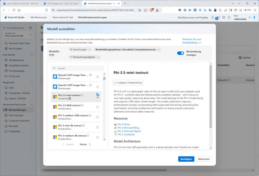 Modelle, die auf Basis von verwalteten Compute-Ressourcen bereitgestellt werden