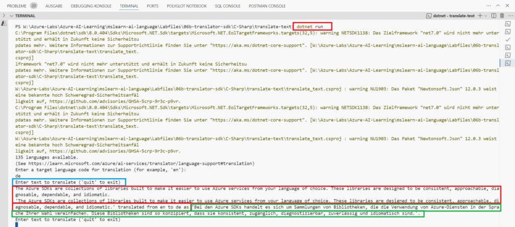 Übersetzung in Echtzeit aus deinem Programm heraus