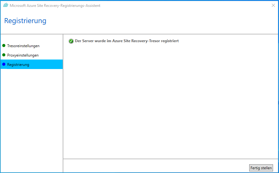 Erfolgreich registrierter Hyper-V-Host